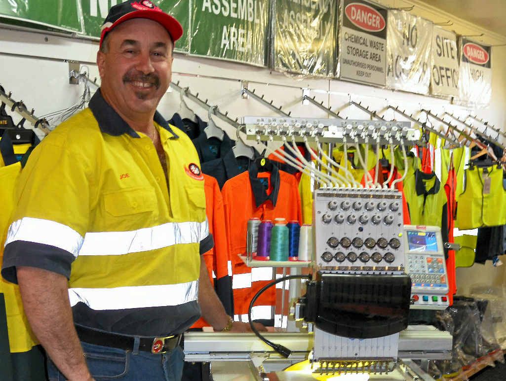 STATE OF THE ART: Joe Sciuto can serve customers better than ever with his new embroidery machine. STATE OF THE ART: Joe Sciuto can serve customers better than ever with his new embroidery machine.